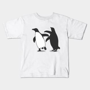 Slapping penguins Kids T-Shirt